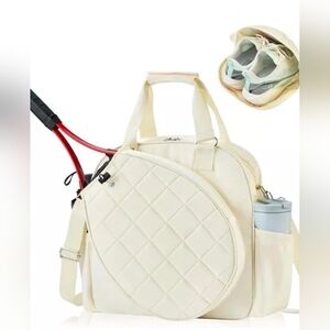 Universal Pickleball Bag with Shoe Compartment/Fence Hook & Adjustable, Gym